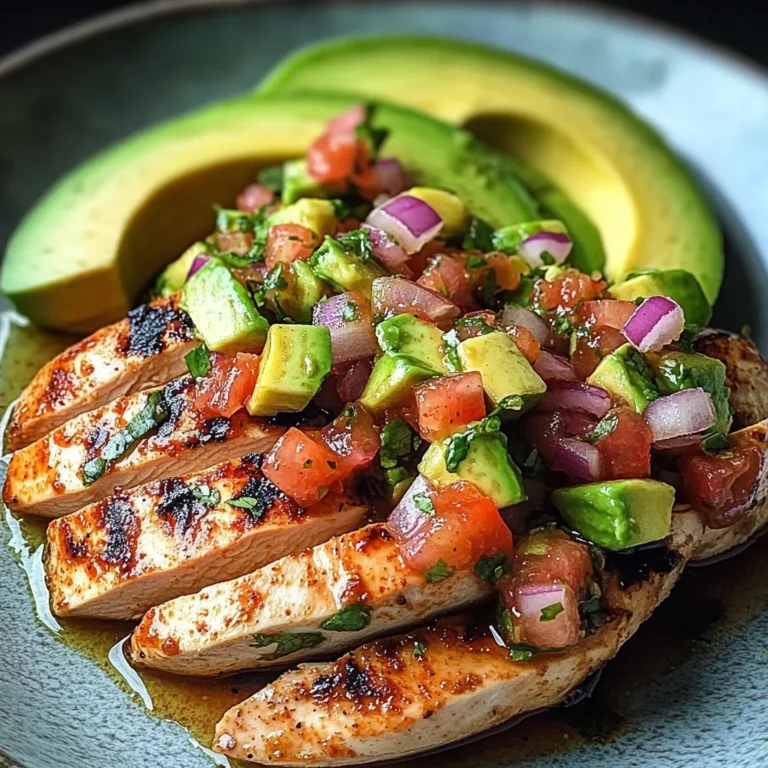 Grilled Chili-Lime Chicken with Avocado & Red Onion Salsa