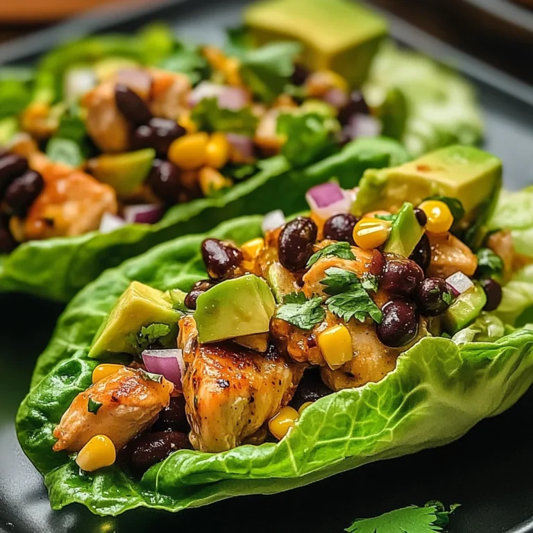 Honey Lime Chicken & Avocado Lettuce Cups