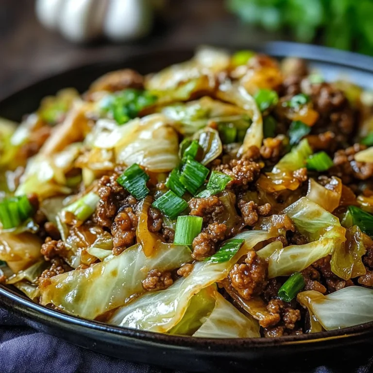Mongolian-Style Ground Beef Stir-Fry with Crispy Cabbage