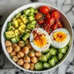 Rainbow Protein Bowl with Eggs & Chickpeas