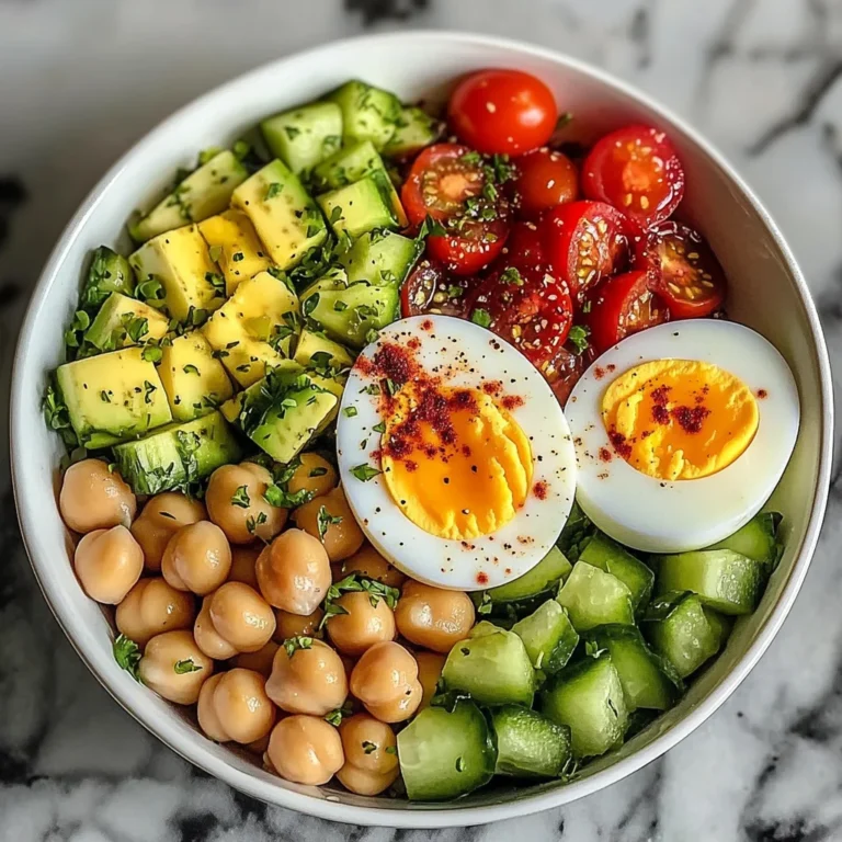Rainbow Protein Bowl with Eggs & Chickpeas