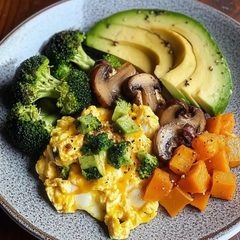 Savory Scramble with Veggie Medley & Sliced Avocado