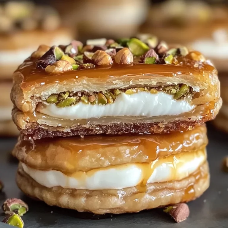 Baklava Cream Sandwich Cookies - Sweet and Nutty Treats