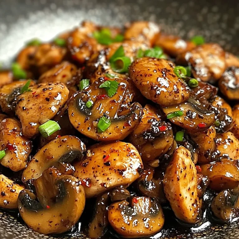 Black Pepper Chicken with Mushrooms