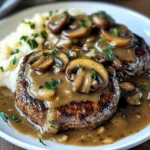 Bobby Flay Salisbury Steak with Mushroom Gravy