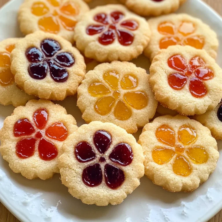Flower Jam Thumbprint Cookies Recipe