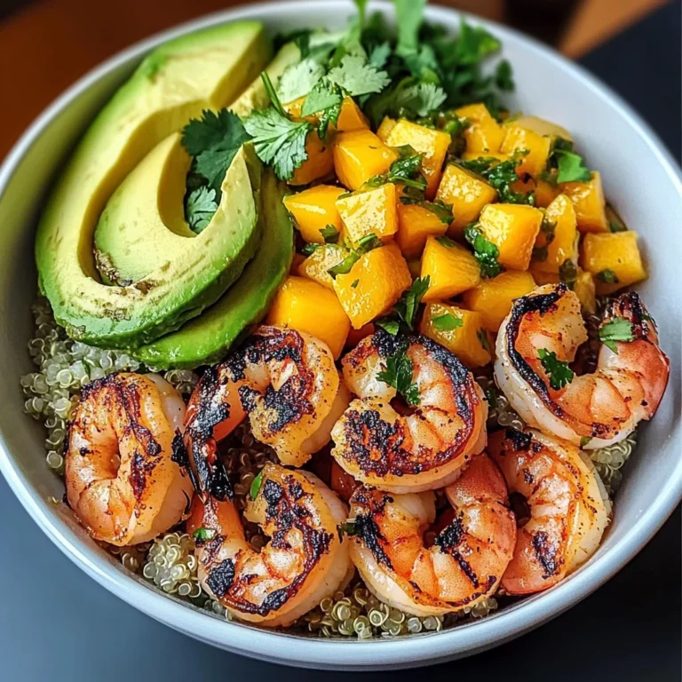 Shrimp Avocado Bowls with Mango Salsa