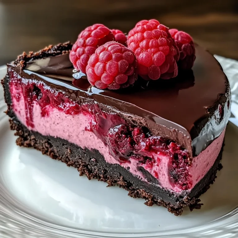 Indulge in Decadent Dark Chocolate Raspberry Cheesecake