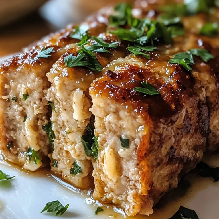 Juicy Garlic Parmesan Chicken Meatloaf: Comfort Food Delight