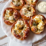 Mozzarella Stuffed Rosemary Parmesan Soft Pretzels