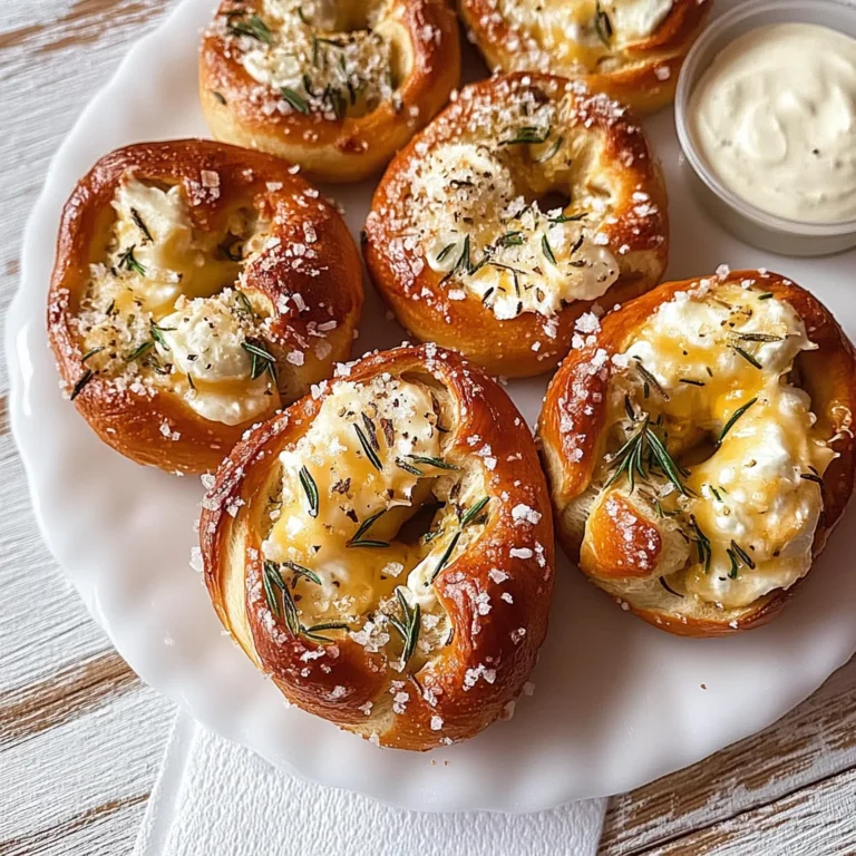 Mozzarella Stuffed Rosemary Parmesan Soft Pretzels