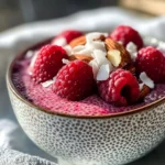 Raspberry Chia Pudding Sweetened with Maple Syrup