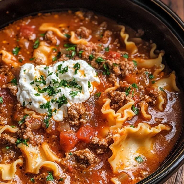 Slow Cooker Lasagna Soup