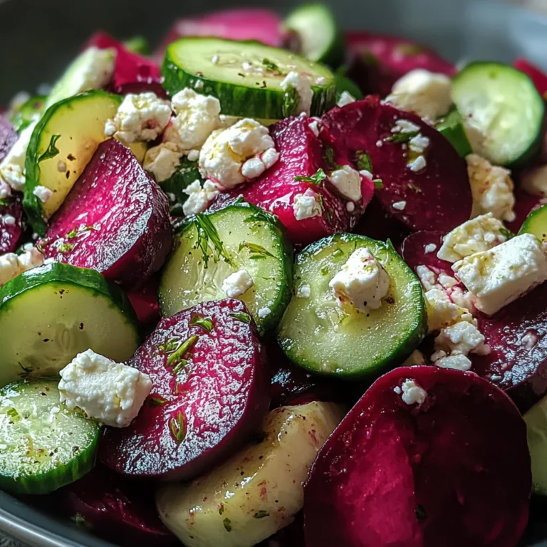 Vibrantly Easy Beet Salad with Feta and Cucumbers Delight
