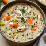 Creamy Crockpot Chicken Wild Rice Soup