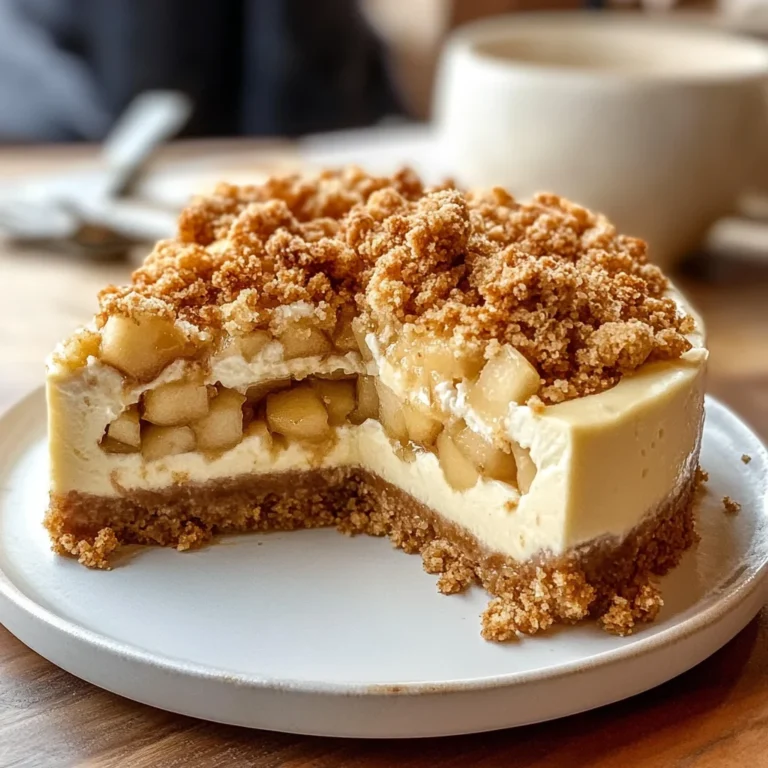 Delicious Apple Crumble Cheesecake for Cozy Fall Evenings