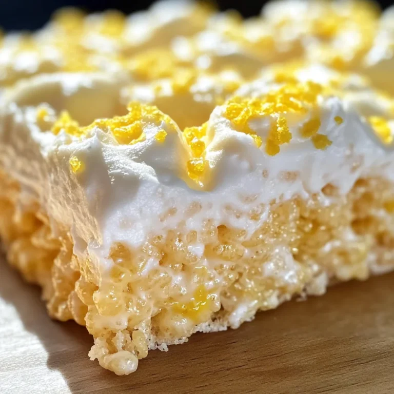 Lemon Meringue Rice Krispies Treats