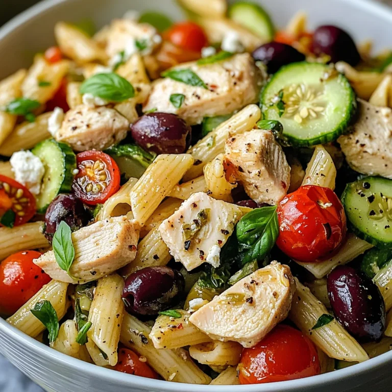 Mediterranean Chicken Pasta Salad