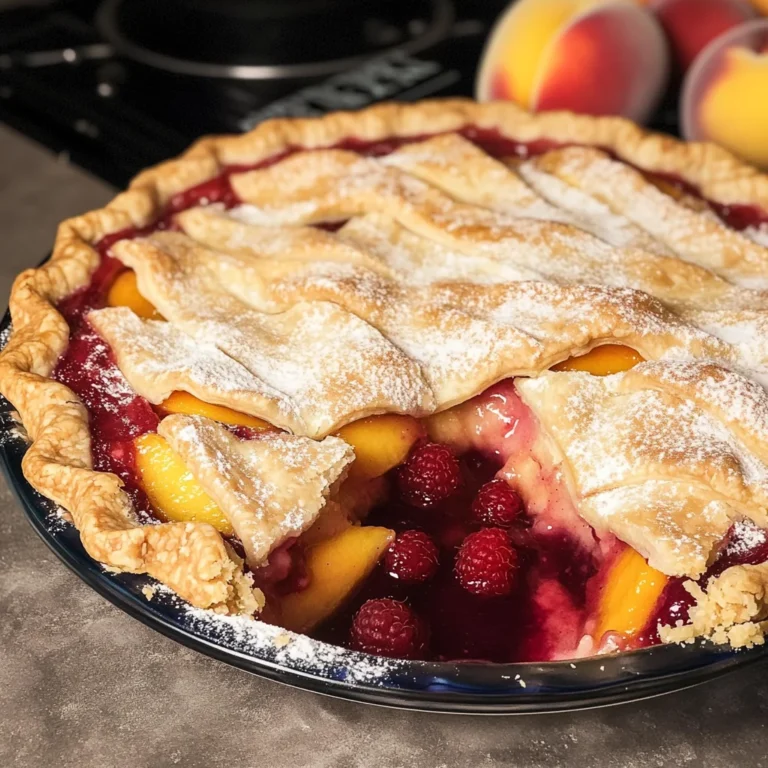 Raspberry Peach Pie