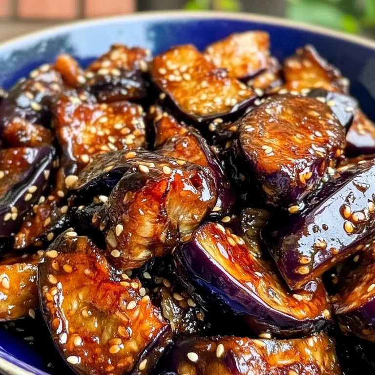Sticky Garlic Eggplant
