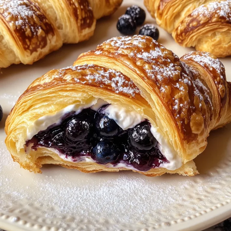 Berries and Cream Filled Croissants