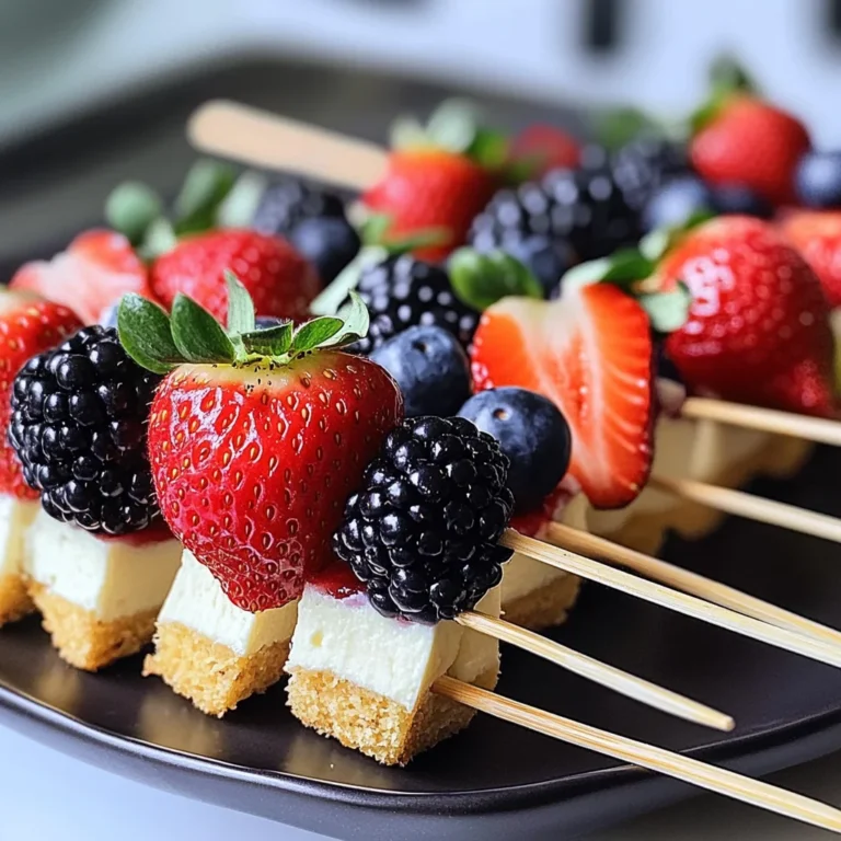 Berry Cheesecake Dessert Kabobs