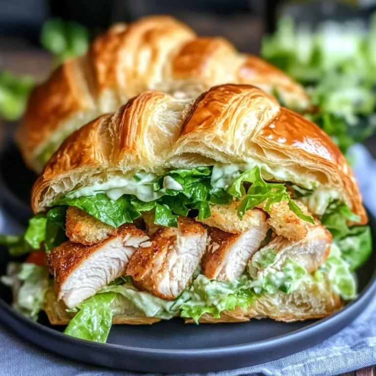 Chicken Caesar Salad Croissant Sandwich