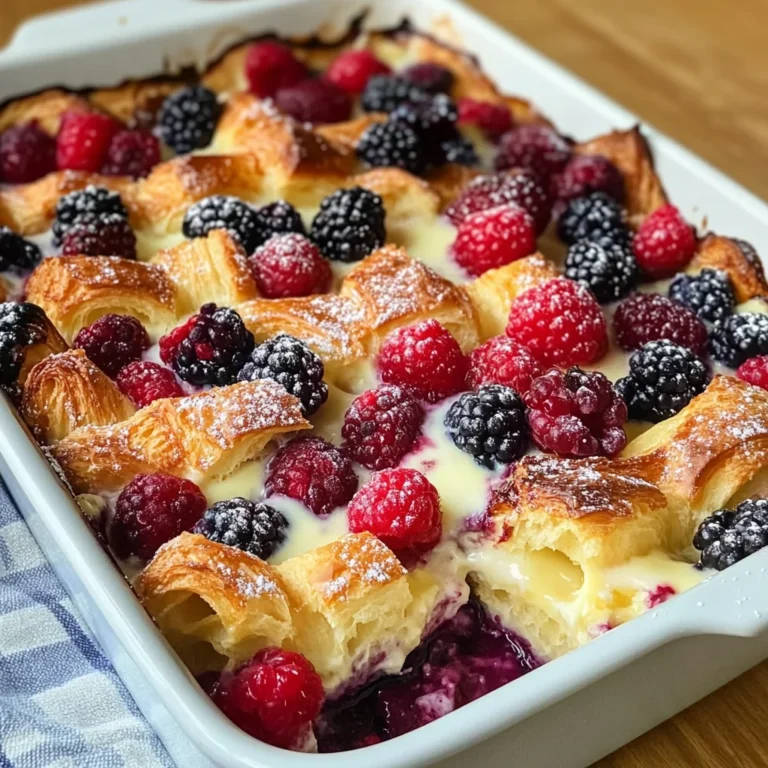 Croissant breakfast casserole