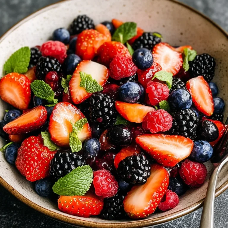 Fresh Berry Salad with Honey and Mint