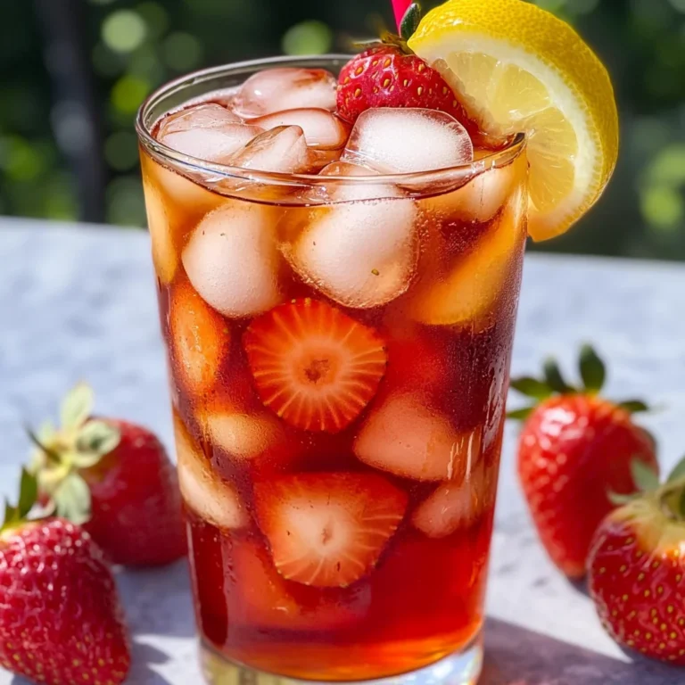 Homemade Strawberry Iced Tea