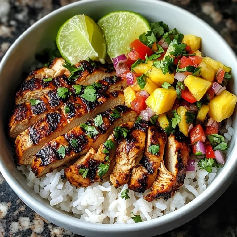 Jerk Chicken Bowl with Pineapple Salsa