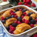 Overnight Croissant French Toast Casserole (video)