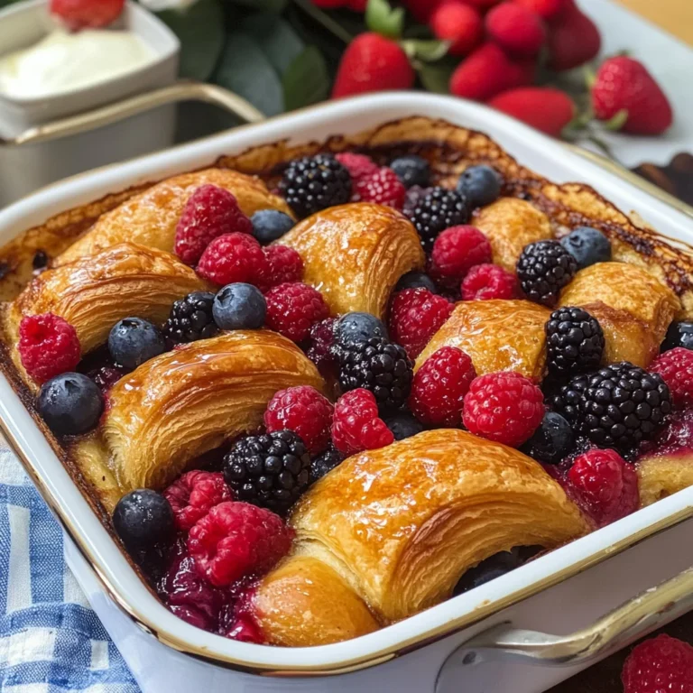 Overnight Croissant French Toast Casserole (video)