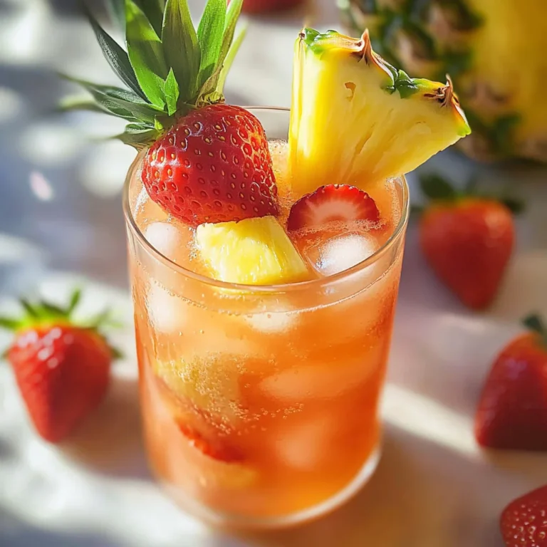 Pineapple Strawberry Agua Fresca