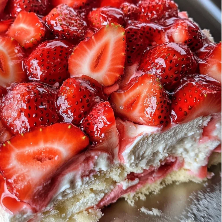 Strawberry Cheesecake Poke Cake