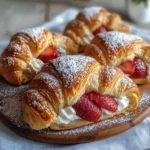 Strawberry Cream Stuffed Croissants